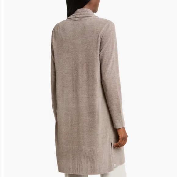 NWT Barefoot Dreams CozyChic Ultra Lite Open Front Cardigan Driftwood Beige 1X - Picture 2 of 6